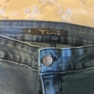 Lucky & Blessed Women's Dark Blue Flare Jeans